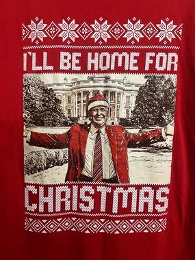 Donald Trump I’ll Be Home For Christmas Large Shirt